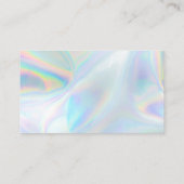 Holographic Wedding RSVP QR Code Enclosure Card Visitenkarte (Rückseite)