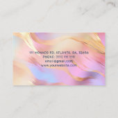 Holographic WELLNESS-CENTER Nail Salon Makeup Hair Visitenkarte (Rückseite)