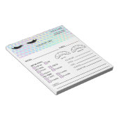 Holographic Wimpern-Klientenakte Notizblock (angewinkelt)