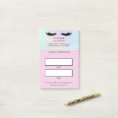 Holographic-Wimpern-Termin Post-it Klebezettel (Auf Schreibtisch)