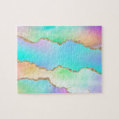 Holographie Agate | Iridescent Pastel Ombre Marble Puzzle (Horizontal)