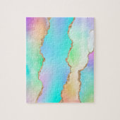 Holographie Agate | Iridescent Pastel Ombre Marble Puzzle (Vertikal)
