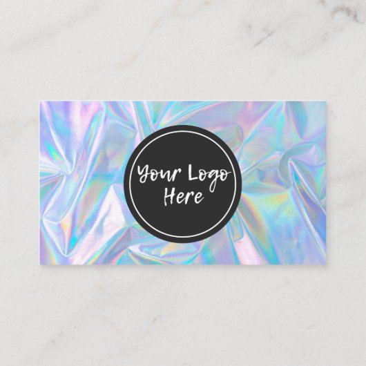 Holographie Vielen Dank Trendy Salon Business Card Visitenkarte (Rückseite)