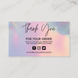 Holographie Vielen Dank Trendy Salon Business Card Visitenkarte