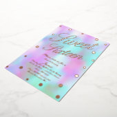 Holographische 16 . Geburtstag Dots Gold gepresst Folieneinladung (Gedreht)