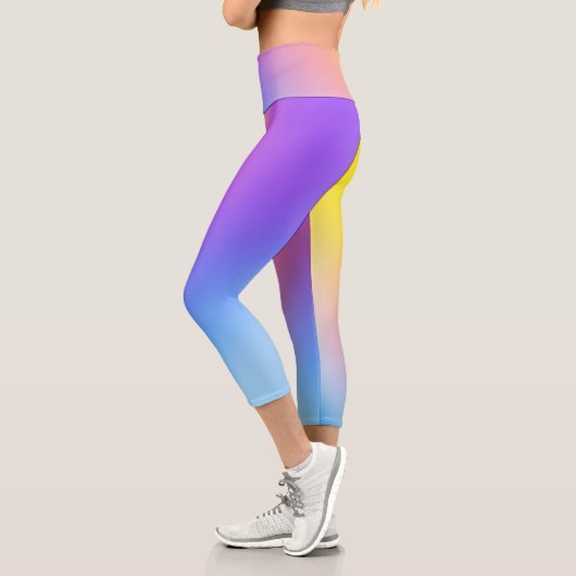Holographische Abstrakte Capri-Leggings Capri Leggings (Links)