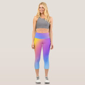 Holographische Abstrakte Capri-Leggings Capri Leggings (Vorderseite)
