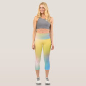 Holographische Abstrakte Capri-Leggings Capri Leggings (Vorderseite)