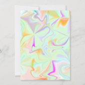 Holographische Abstrakte Typografie Save the Date Einladung (Rückseite)