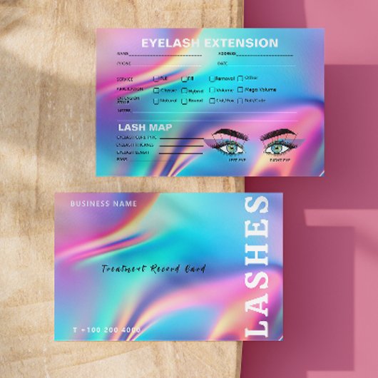 Holographische Akustikkarte Lash Record Card Visitenkarte