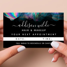 Holographische Alkoholkarte Moderne Stellenkarte Terminkarte