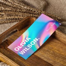 Holographische Ästhetik Social Media Icons Beauty Mini Visitenkarte