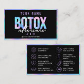 Holographische Botox Aftercare-Karte Visitenkarte (Vorne/Hinten)
