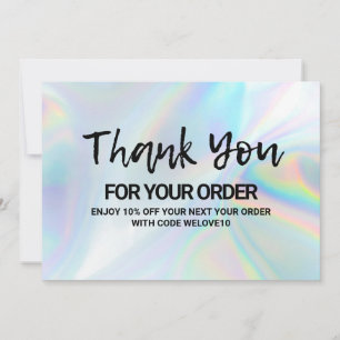 Holographische Discount-Medien für kleine Unterneh Dankeskarte