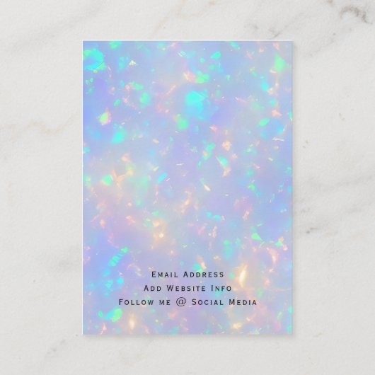 Holographische Earring Display Card für moderne Im Visitenkarte (Rückseite)