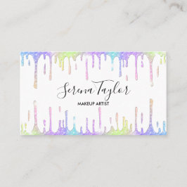 Holographische Einhornschminken Glitzer Tropfen Visitenkarte