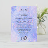 Holographische Einladung für moderne Monogramm-Hoc (Stehend Vorderseite)