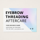 Holographische Eyebrow-Aftercare-Karte (Vorderseite)