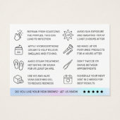 Holographische Eyebrow-Aftercare-Karte (Rückseite)