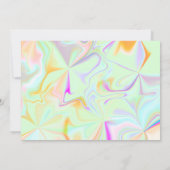 Holographische Farbtypografie Save the Date Einladung (Rückseite)