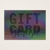 Holographische Gift-Karte aus gebürstetem Metall (Vorderseite)