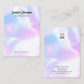 Holographische Girl-Schmuckhalter Ohrringe modern Visitenkarte (Vorne/Hinten)