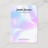 Holographische Girl-Schmuckhalter Ohrringe modern Visitenkarte (Vorderseite)