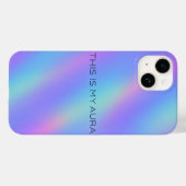 Holographische Gradient ästhetische iPhone Case (Rückseite (Horizontal))