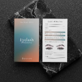 Holographische Gradient Eyelash Extension Client M Visitenkarte
