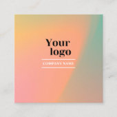 Holographische Gradient Instagram folgen uns kühl Quadratische Visitenkarte (Vorderseite)