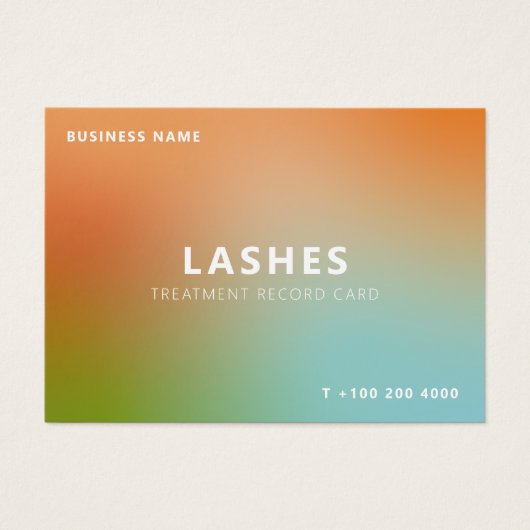 Holographische Gradient Lash Client Record Map (Vorderseite)