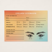 Holographische Gradient Lash Client Record Map (Rückseite)