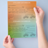 Holographische Gradient Lash Client Record Map Flyer (Hand)