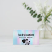 Holographische Gradient | Makeup Brushes Visitenkarte (Stehend Vorderseite)