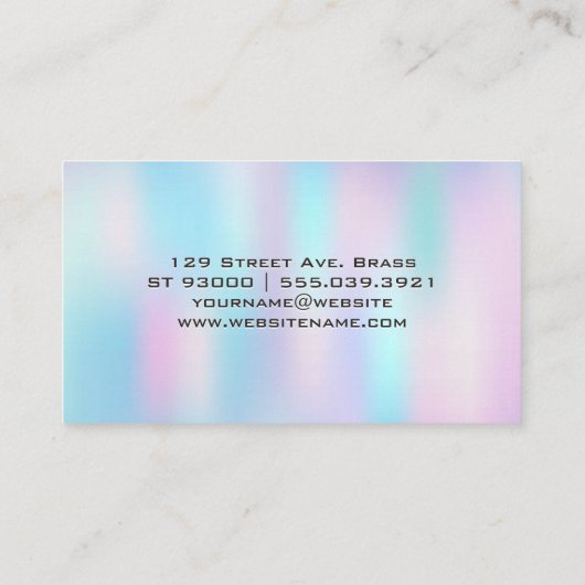 Holographische Gradient | Makeup Brushes Visitenkarte (Rückseite)