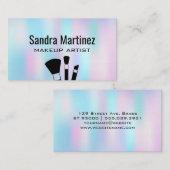 Holographische Gradient | Makeup Brushes Visitenkarte (Vorne/Hinten)