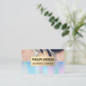 Holographische Gradient | Makeup Palette und Pinse Visitenkarte (Stehend Vorderseite)