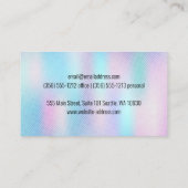 Holographische Gradient | Makeup-Zubehör Visitenkarte (Rückseite)