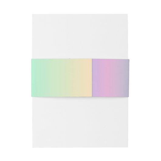 Holographische Gradient Monogram Chic Wedding Einladungsbanderole (Rückseitenbeispiel)