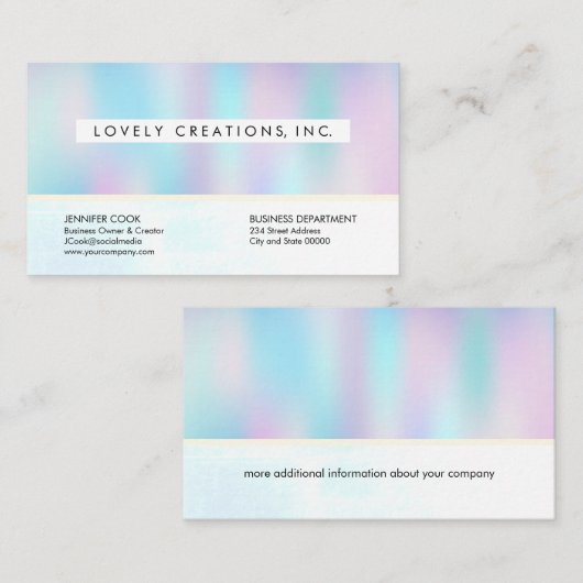 Holographische Gradient Visitenkarte (Vorne/Hinten)