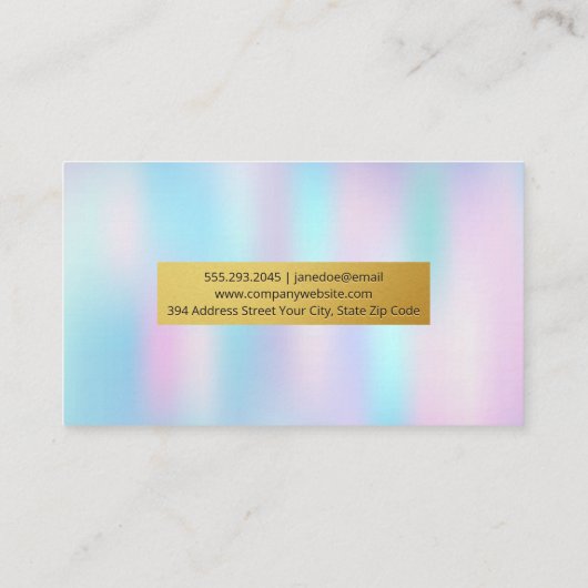 Holographische Gradient Visitenkarte (Rückseite)
