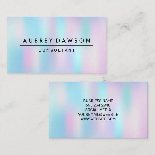 Holographische Gradient Visitenkarte (Vorne/Hinten)