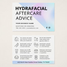 Holographische HydraFacial Aftercare Instruction C