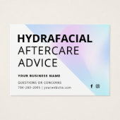Holographische HydraFacial Aftercare Instruction C (Vorderseite)