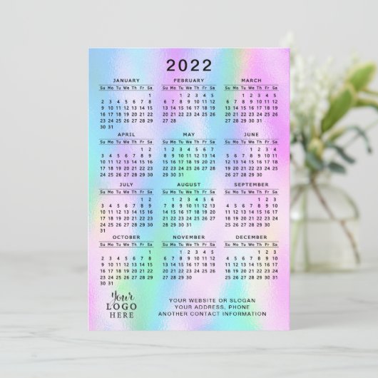 Holographische Imitate 2022 Kalenderjahr Programm (Stehend Vorderseite)