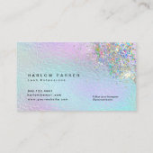 Holographische Imitate Fohlen Funkelnd Glitzer Las Visitenkarte (Rückseite)