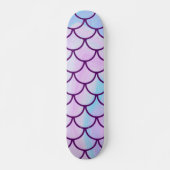 Holographische Iridescent Mermaid Scales Girly Pin Skateboard (Vorne)