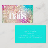 Holographische Iridescent Nails des modernen Glitz Visitenkarte (Vorne/Hinten)