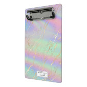 Holographische Iridescent Opal | PERSONALISIERT Mini Klemmbrett (Gewinkelt2)