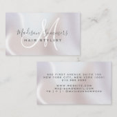 Holographische Iridescent Pearl Shimmer Haar Styli Visitenkarte (Vorne/Hinten)